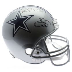 Emmitt Smith  Michael Irvin Signed Dallas Cowboys Full-Size Helmet (PSA COA)