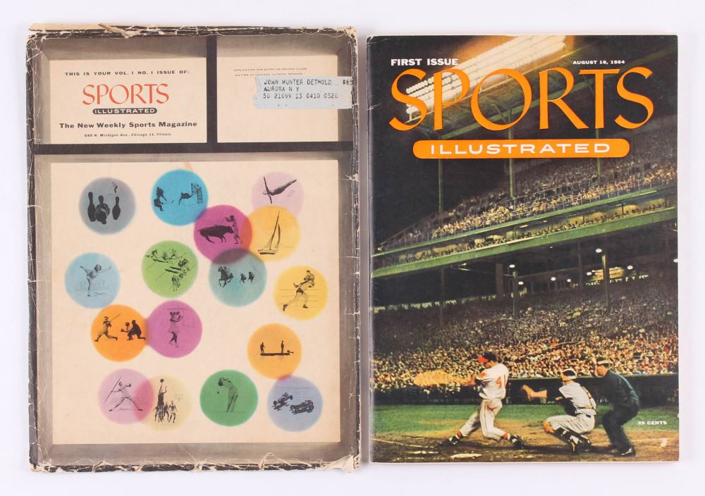 Vintage 1954 Sports Illustrated First Issue Magazine with Original Envelope