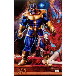 Greg Horn Signed Marvel "Thanos  Death" 11x17 Lithograph (JSA COA)
