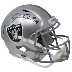 Josh Jacobs Signed Oakland Raiders Full-Size Speed Helmet (Beckett COA  Jacobs Hologram)