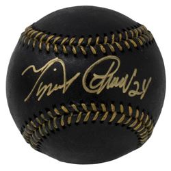 Miguel Cabrera Signed OML Black Leather Baseball (JSA COA)