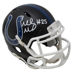Marlon Mack Signed Indianapolis Colts Matte Black Speed Mini Helmet (JSA COA)