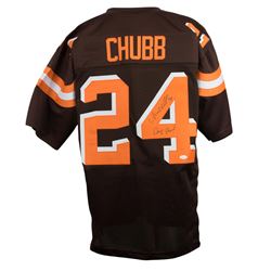 Nick Chubb Signed Cleveland Browns Jersey Inscribed "Dawg Pound" (JSA COA)