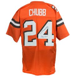 Nick Chubb Signed Cleveland Browns Jersey Inscribed "Dawg Pound" (JSA COA)