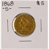 Image 1 : 1868-S $5 Liberty Head Half Eagle Gold Coin