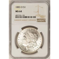 1883-O $1 Morgan Silver Dollar Coin NGC MS64