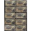 Image 1 : Lot of (10) 1900 Dominion of Canada Twenty-Five Cent Notes