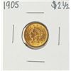 Image 1 : 1905 $2 1/2 Liberty Head Quarter Eagle Gold Coin