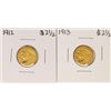 Image 1 : Lot of 1912-1913 $2 1/2 Indian Head Quarter Eagle Gold Coins