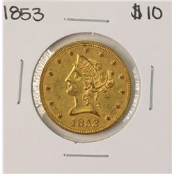 1853 $10 Liberty Head Eagle Gold Coin