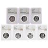 Image 1 : Lot of 1957-1963 Franklin Half Dollar Coins NGC PF67