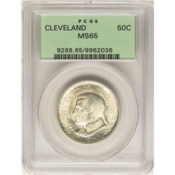 1936 Cleveland Commemorative Half Dollar Coin PCGS MS65 Old Green Holder