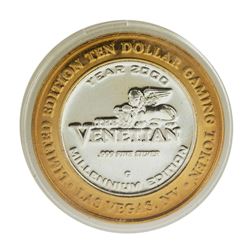 .999 Silver The Venetian Las Vegas Nevada $10 Casino Limited Edition Gaming Toke