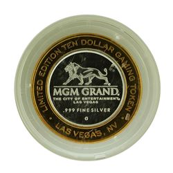 .999 Fine Silver MGM Grand Las Vegas, Nevada $10 Limited Edition Gaming Token
