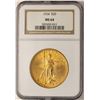 Image 1 : 1924 $20 St. Gaudens Double Eagle Gold Coin NGC MS64