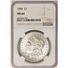 Image 1 : 1886 $1 Morgan Silver Dollar Coin NGC MS64