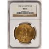 Image 1 : 1908 $20 No Motto Saint Gaudens Double Eagle Gold Coin NGC MS64