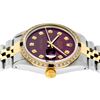 Image 6 : Rolex Men's Two Tone 14K Maroon VS Diamond & Sapphire Datejust Wristwatch