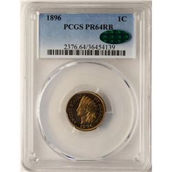 1896 Proof Indian Head Cent Coin PCGS PR64RB CAC