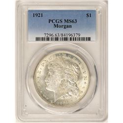 1921 $1 Morgan Silver Dollar PCGS MS63