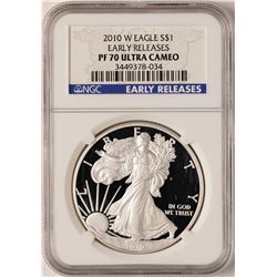 2010-W $1 Proof American Silver Eagle Coin NGC PF70 Ultra Cameo