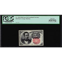 1874 Fifth Issue Ten Cent Fractional Currency Note PCGS Gem New 65PPQ