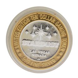 .999 Fine Silver Stardust Las Vegas, Nevada $10 Limited Edition Gaming Token