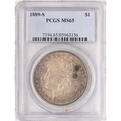 1889-S $1 Morgan Silver Dollar Coin PCGS MS65