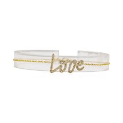 14KT Yellow Gold "Love" 0.30 ctw Diamond Bracelet