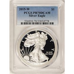 2015-W $1 Proof American Silver Eagle Coin PCGS PR70DCAM