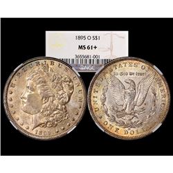 1895-O $1 Morgan Silver Dollar Coin NGC MS61+