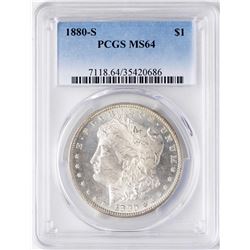 1880-S $1 Morgan Silver Dollar Coin PCGS MS64