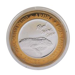 .999 Silver Royal Cabana Aruba $10 Casino Limited Edition Gaming Token