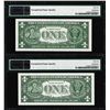 Image 2 : Lot of (2) 1957A $1 Silver Certificate Notes Fr.1620 PMG Gem Uncirculated 66EPQ