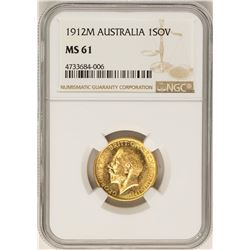 1912-M Australia Sovereign Gold Coin NGC MS61