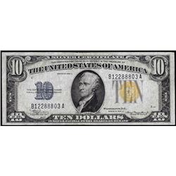 1934A $10 Silver Certificate WWII Emergency North Africa Note