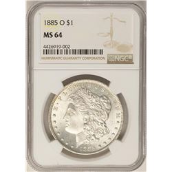 1885-O $1 Morgan Silver Dollar Coin NGC MS64