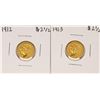 Image 1 : Lot of 1912-1913 $2 1/2 Indian Head Quarter Eagle Gold Coins