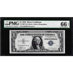 1935 $1 Silver Certificate Note Fr.1607 PMG Gem Uncirculated 66EPQ