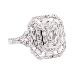 14KT White Gold 2.18 ctw Diamond Ring