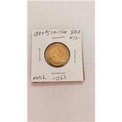 1884 5 Liberty Gold