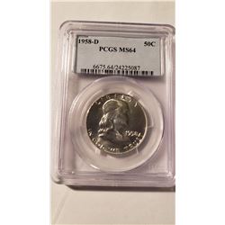 1958-D Franklin Half