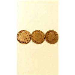 1903,1904,1905 Liberty V Nickels