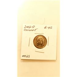2002 D Roosevelt Dime
