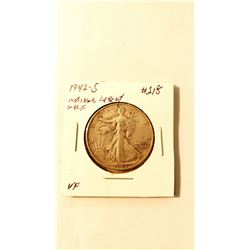 1942 S Walking Liberty Half