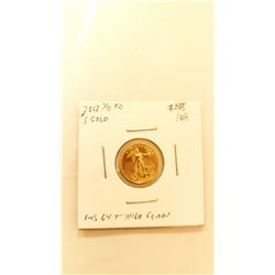 2013 1/10 OZ.. $5 Gold American Eagle