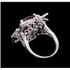 Image 3 : 14KT White Gold 11.02 ctw Ruby and Diamond Ring