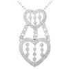 18k White Gold 0.70CTW Diamond Pendant, (SI3-I1/H-I)
