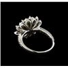 Image 3 : 0.42 ctw Sapphire and Diamond Ring - 14KT White Gold