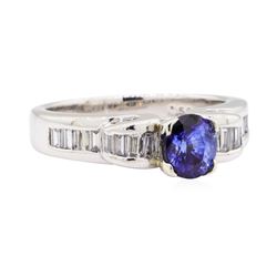 1.69 ctw Sapphire And Diamond Ring - Platinum